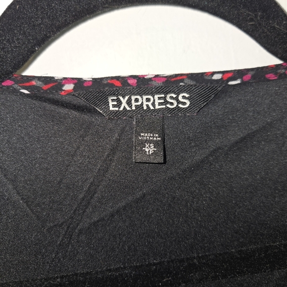 Express Long Sleeve V-Neck Mini Romper - Pink/White Speckled - XS - Picture 5 of 9